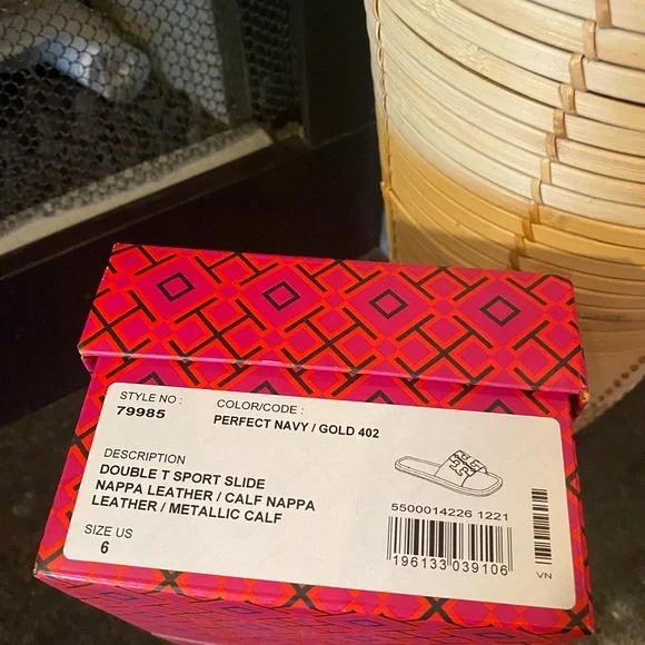 Tory Burch Double T Sport Slide Sandals